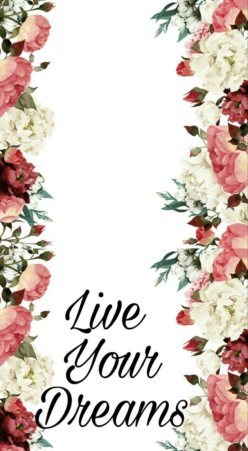 Live Your Dream Quote With Chic Style Wallpaper