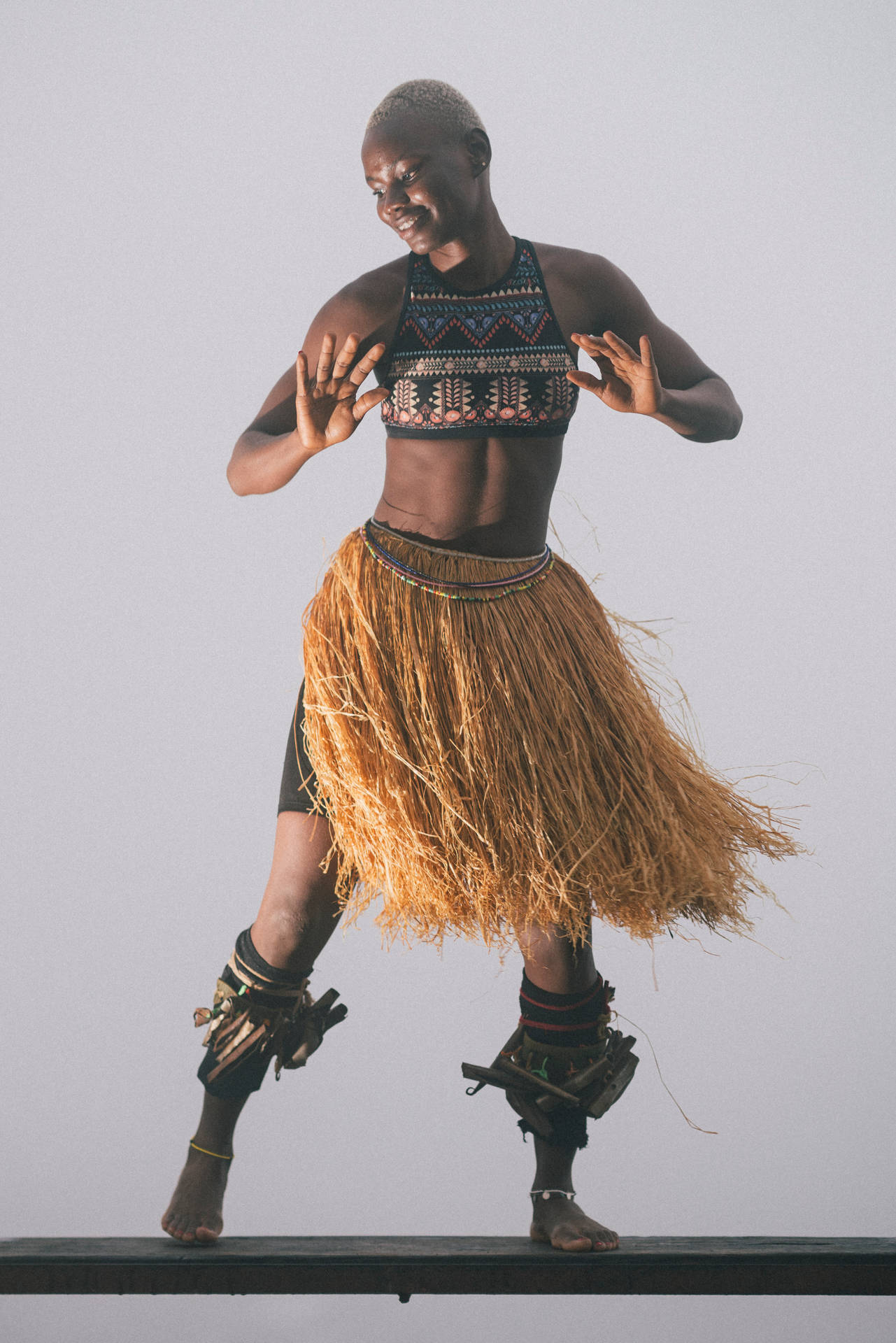 Lively Woman Dancing In Sierra Leone