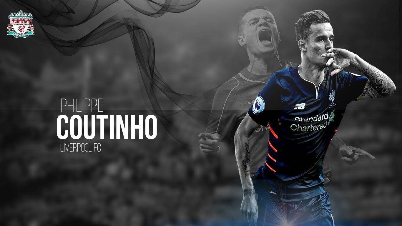 Lever Pool Fc-spelare Philippe Coutinho Wallpaper
