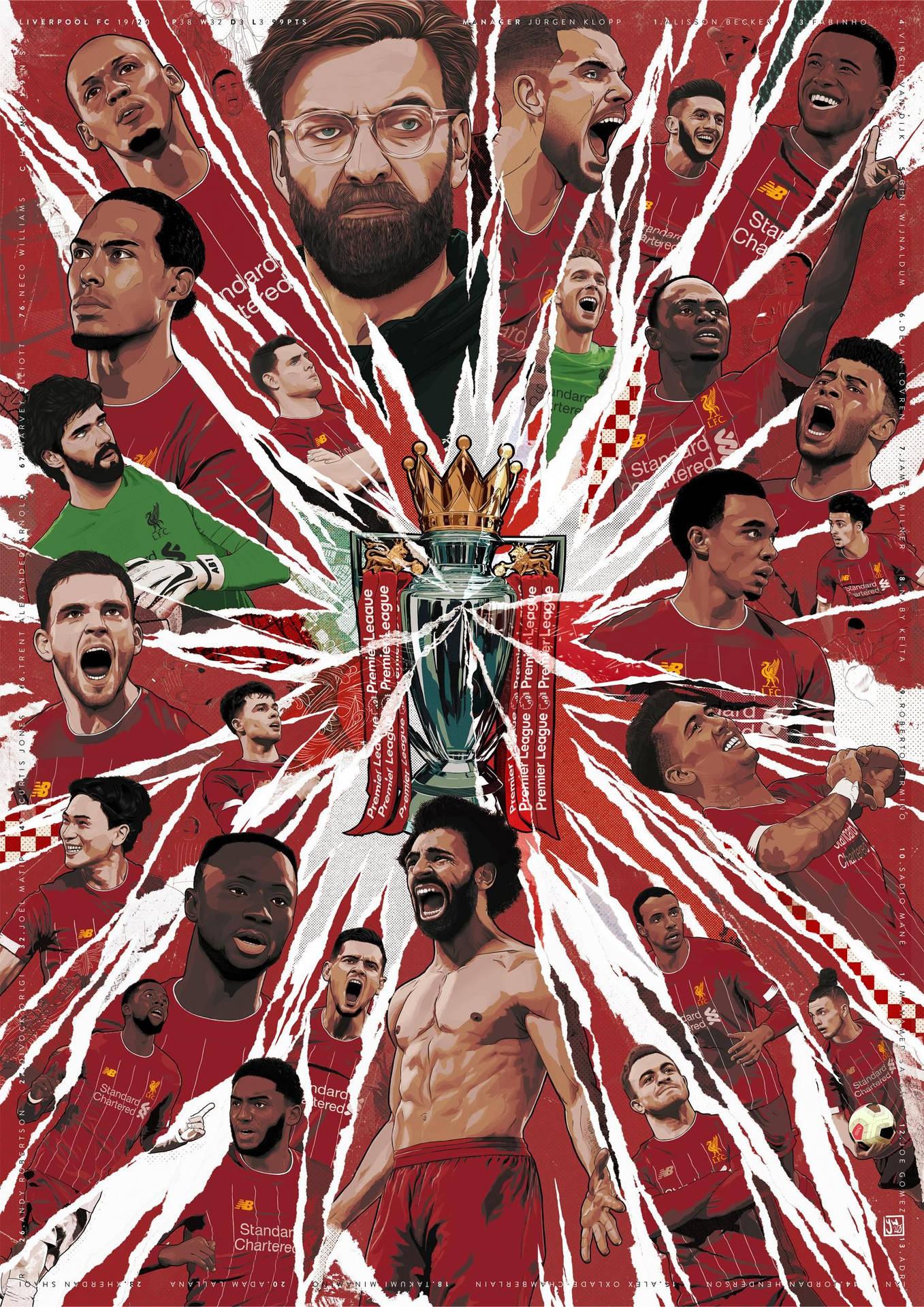 Liverpoolfc-abstrakt Mit Joe Gomez Wallpaper
