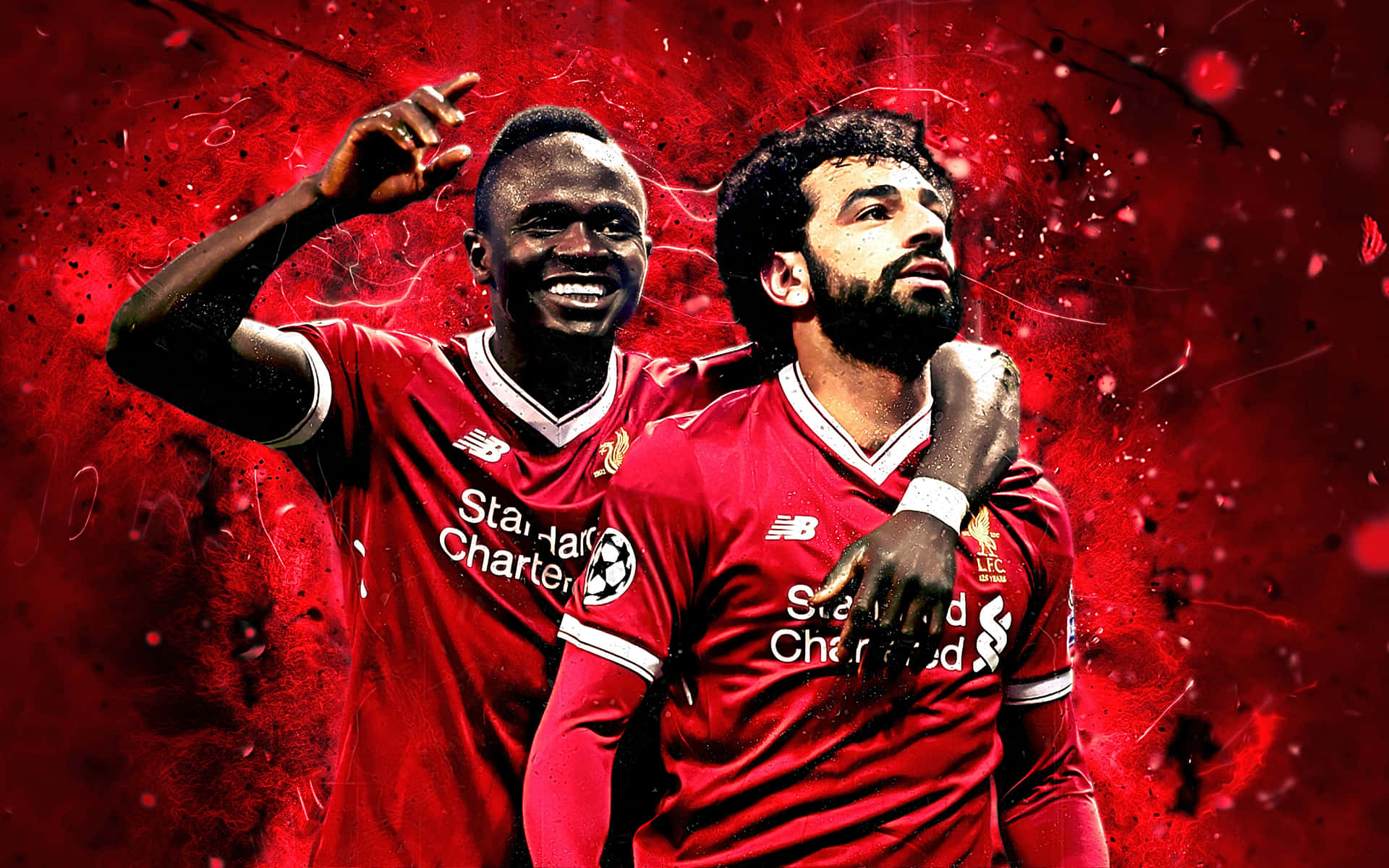 Two Players Liverpool Fc Desktop Wallpaper