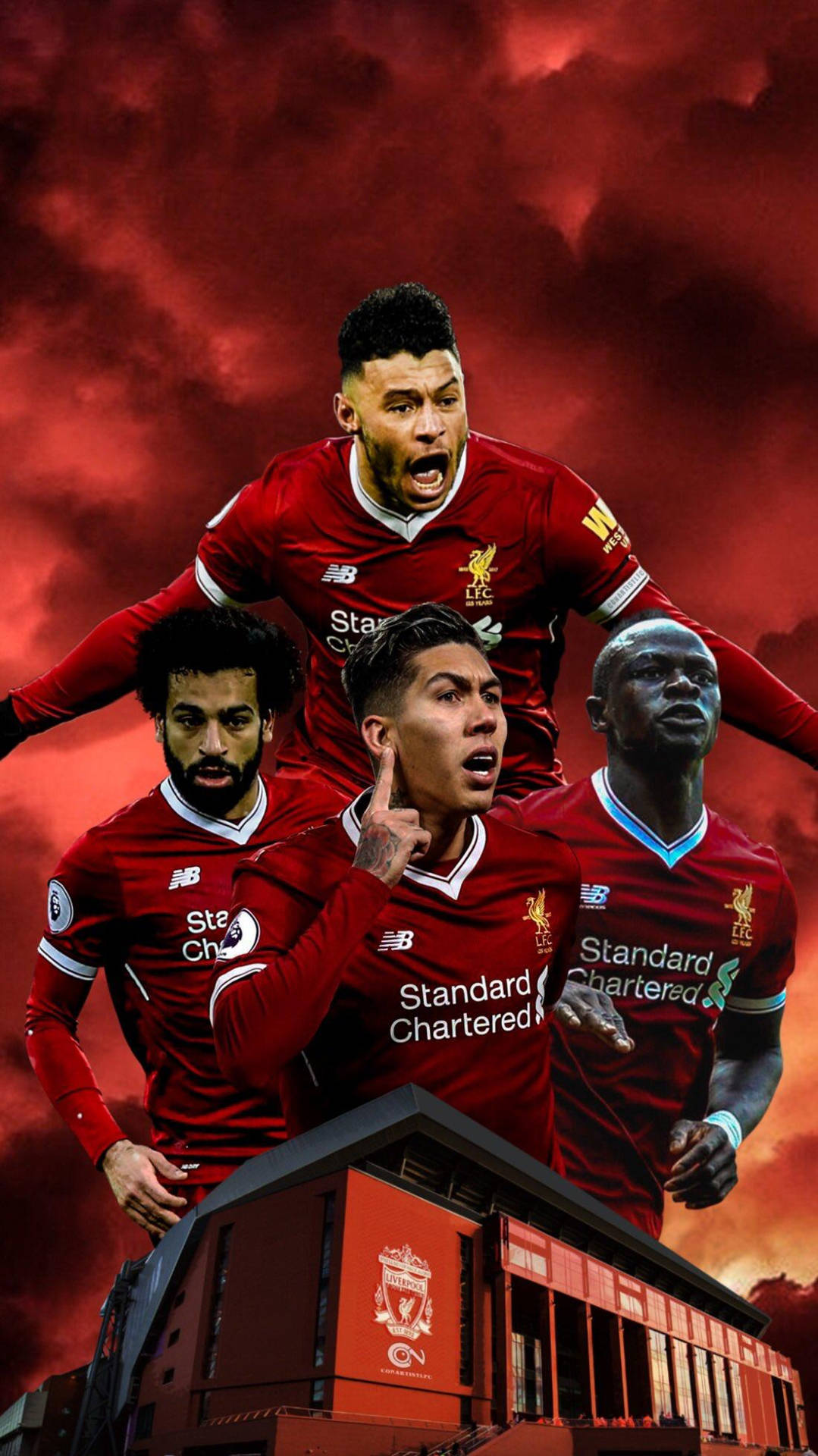 Liverpool Fc Front Three And Chamberlain