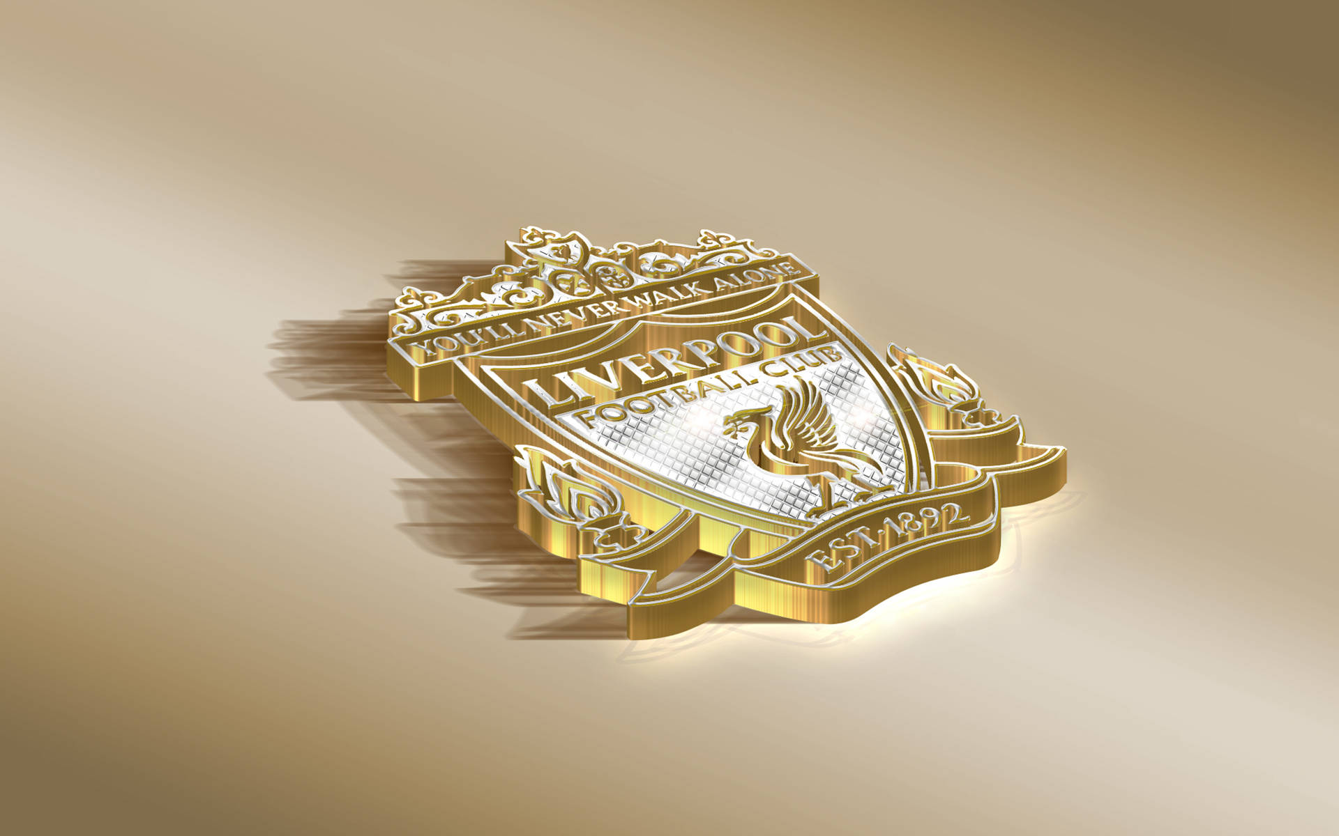 Liverpoolfc Logotipo Dorado. Fondo de pantalla