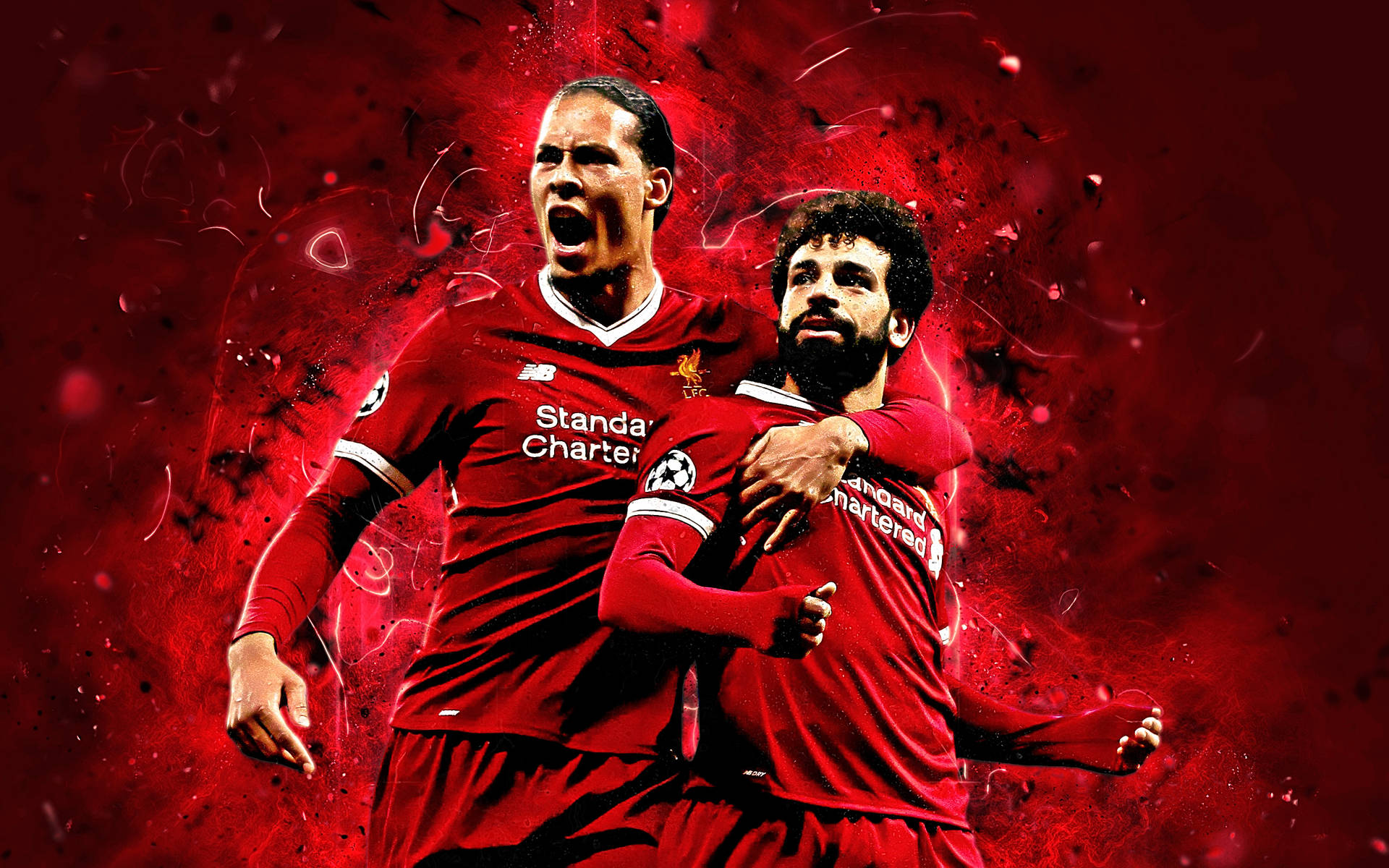 Liverpool Fc Virgil And Mohamed Wallpaper