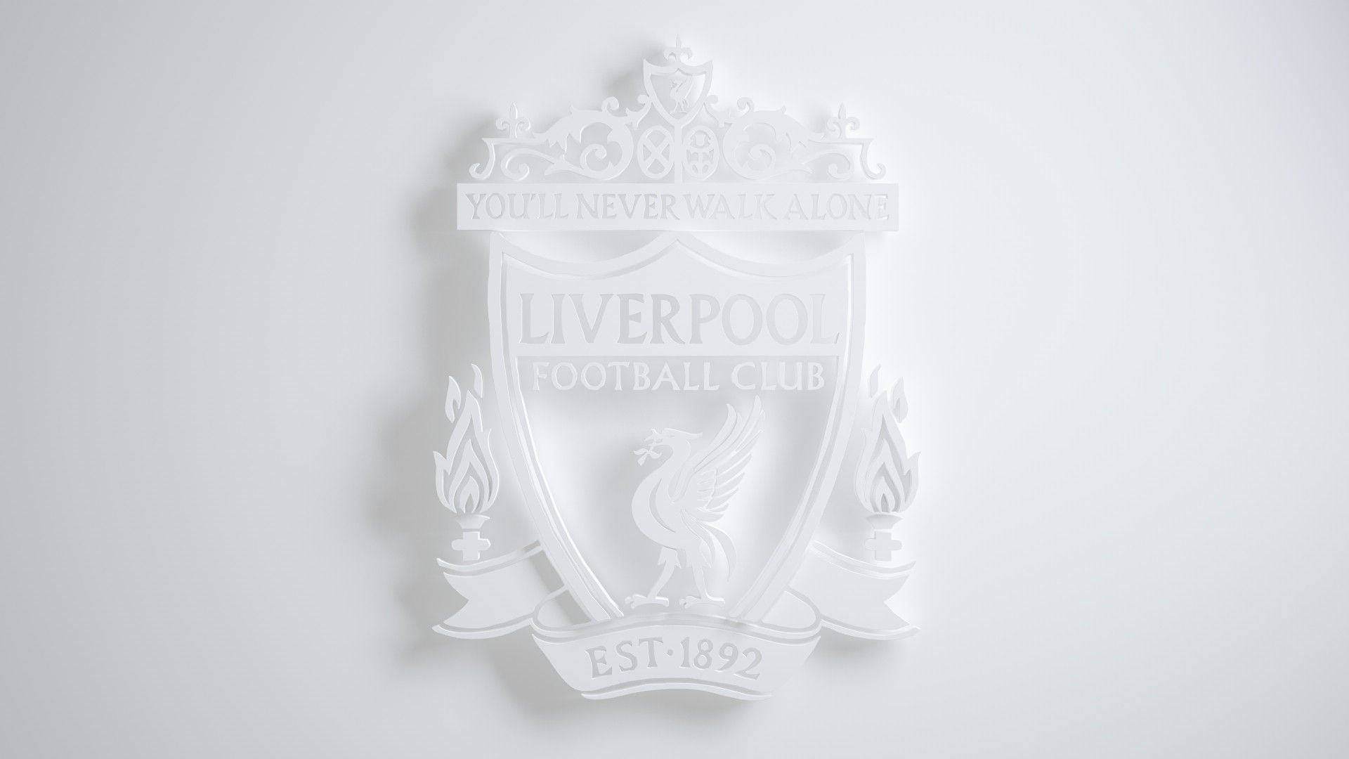 Liverpool Football Club In Cool White Wallpaper