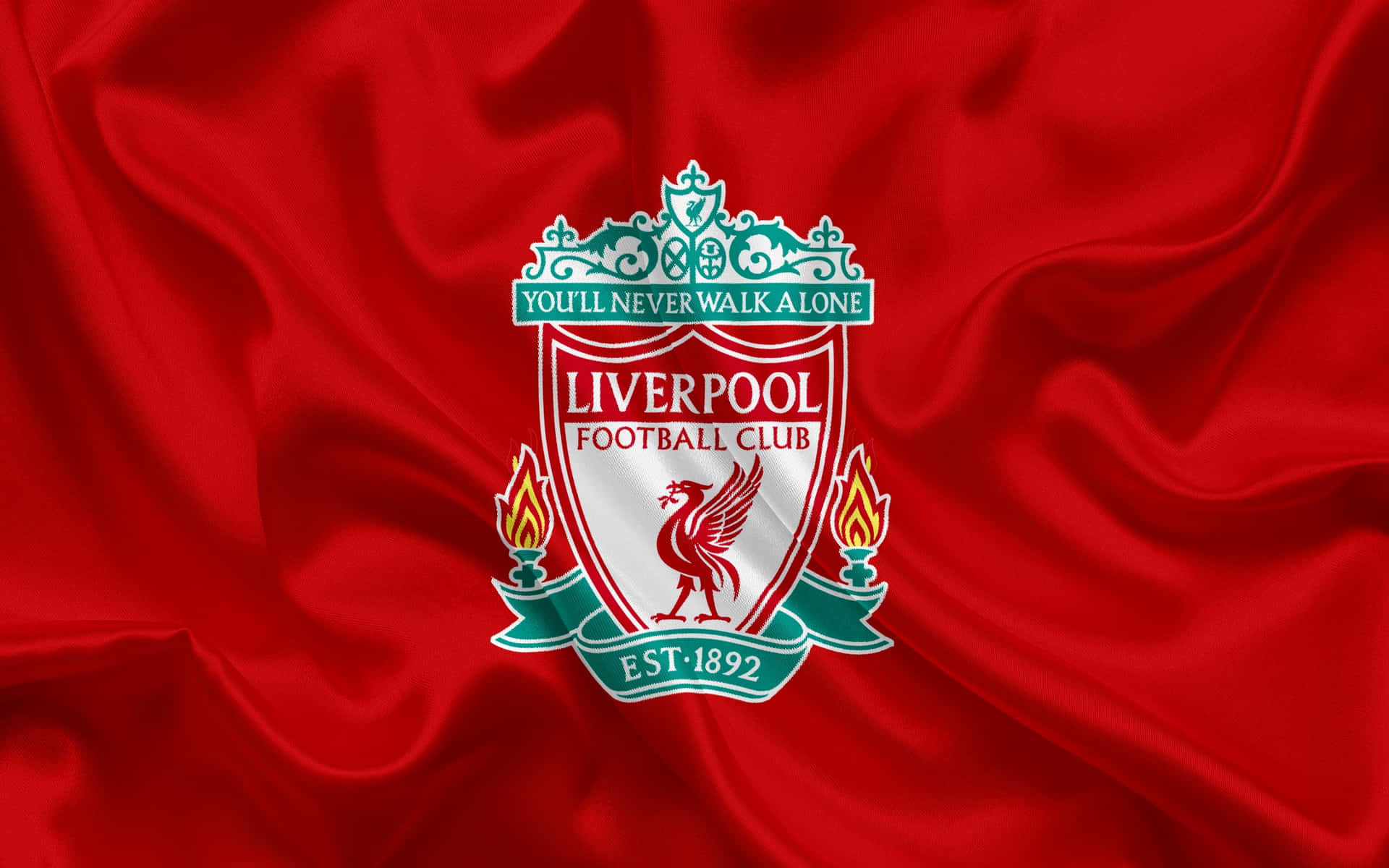 Show your pride for Liverpool Football Club with the official team logo Wallpaper