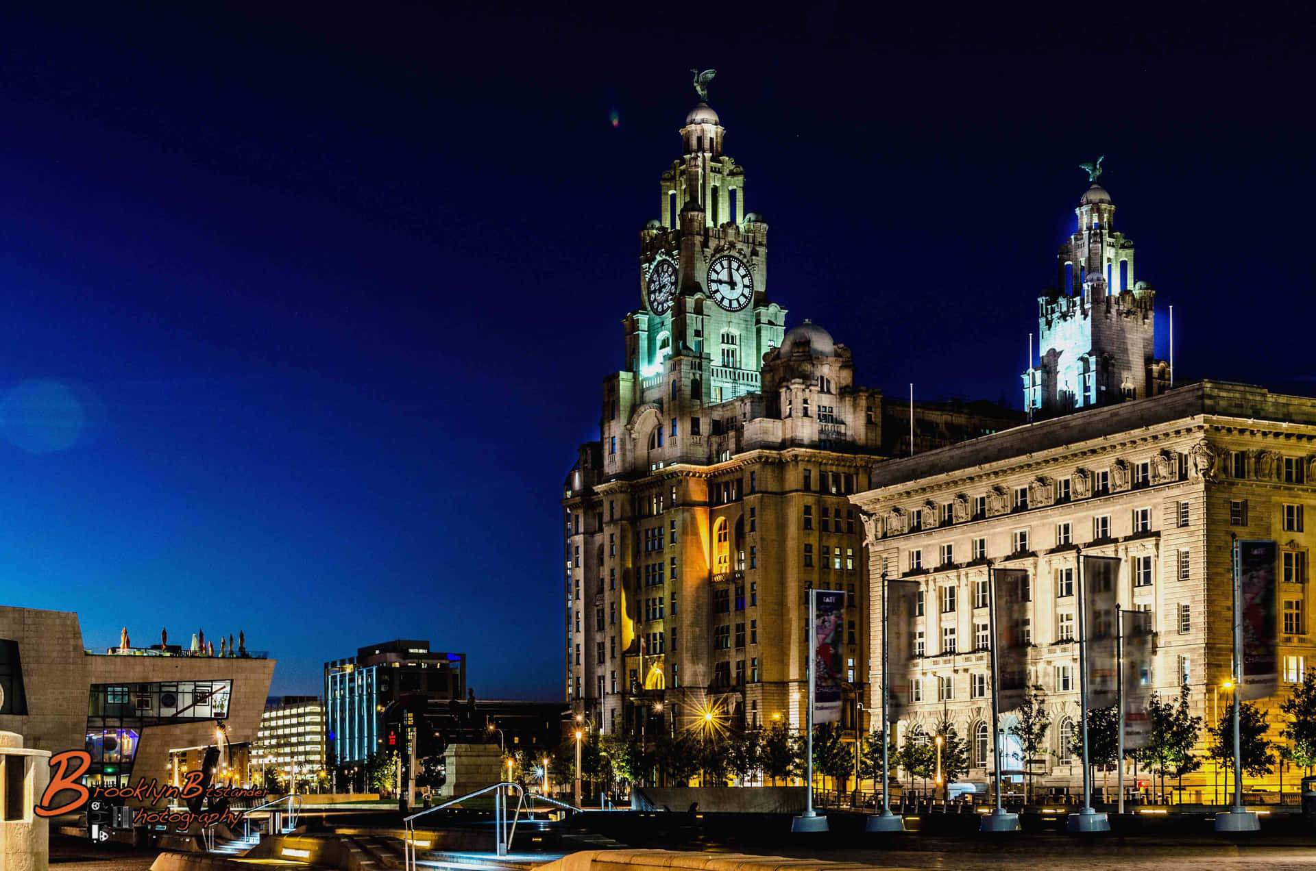 The beautiful waterfront of Liverpool, England