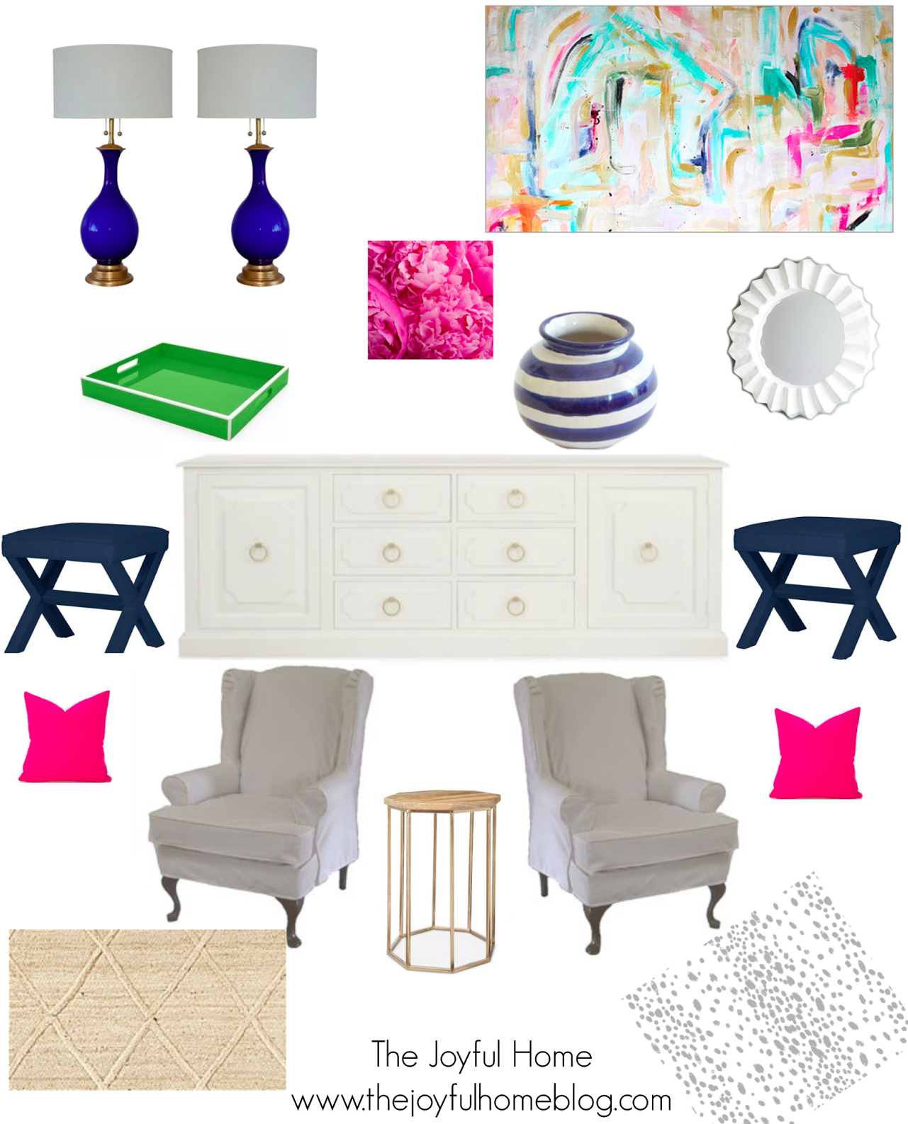 Living Room Decor Inspiration Collage PNG