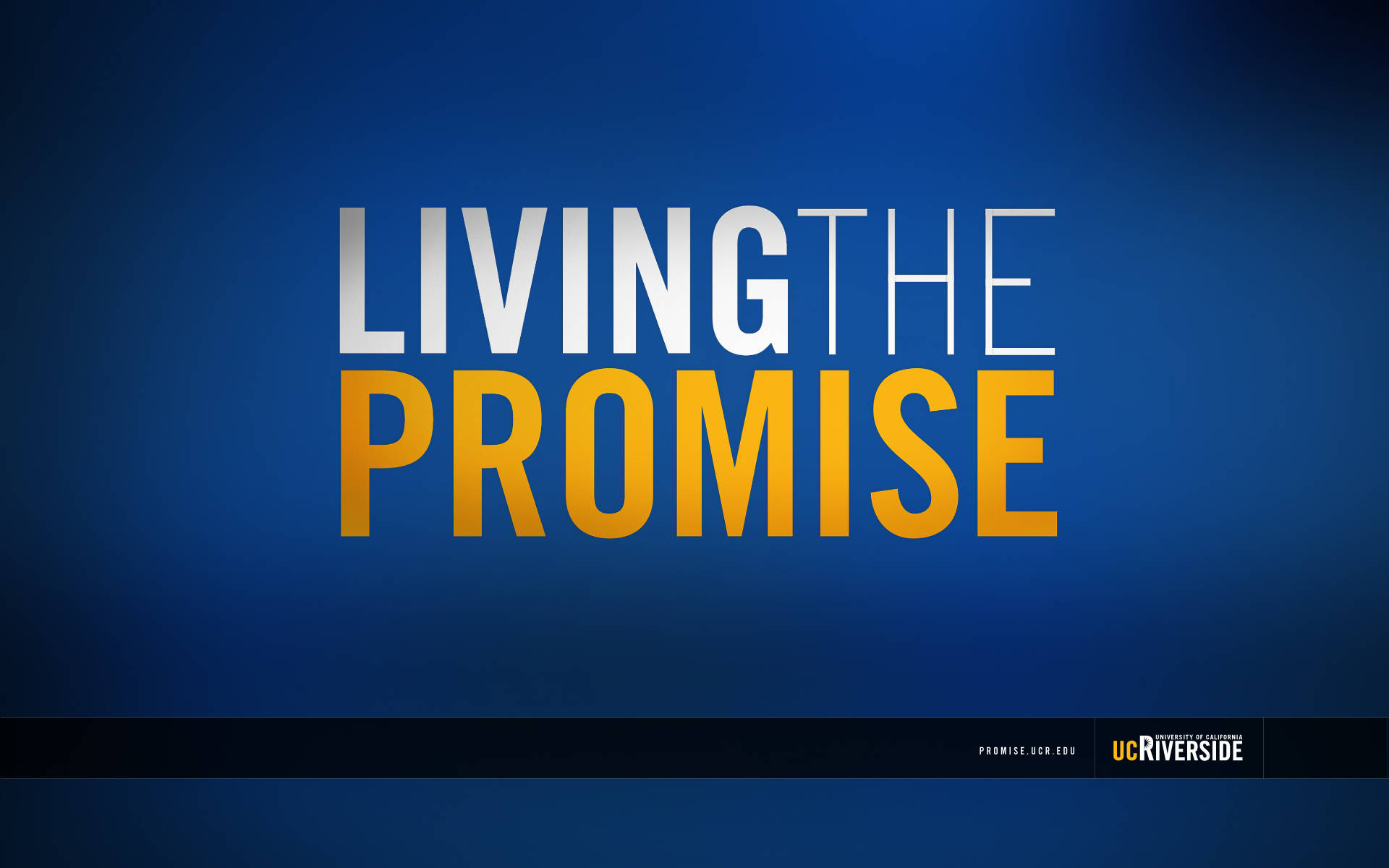Living The Promise Text With Ucr Colors Wallpaper