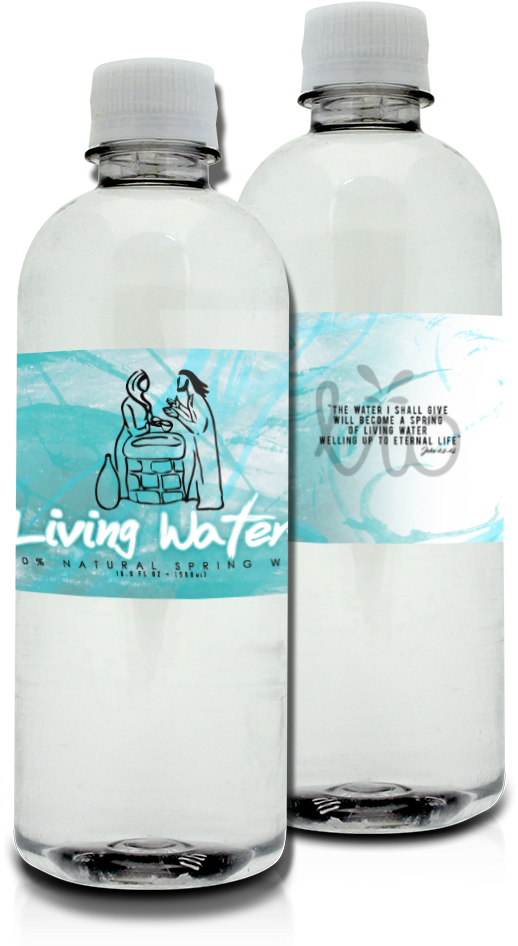 Living Water Bottles Branding PNG