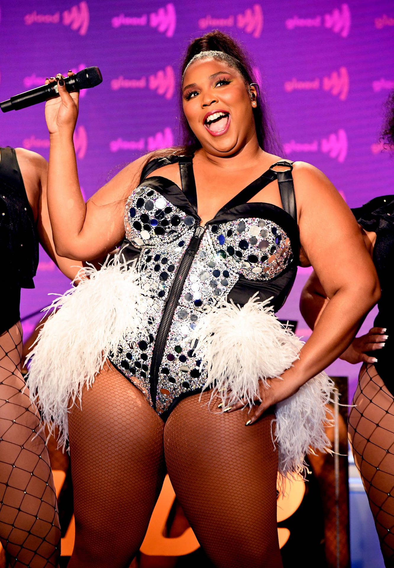 Lizzo Onstage Photograph Background