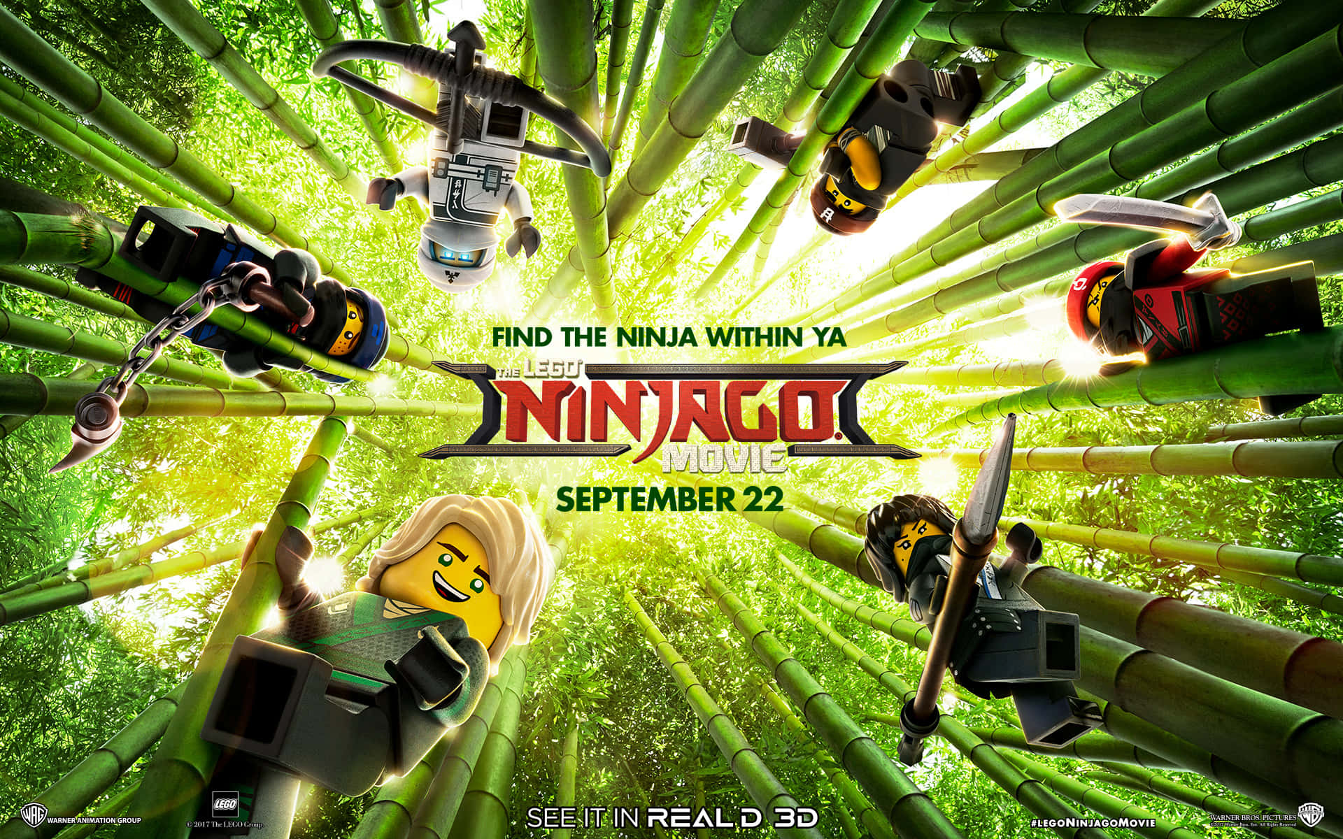 Lloyd And His Crew From The Lego Ninjago Movie Wallpaper
