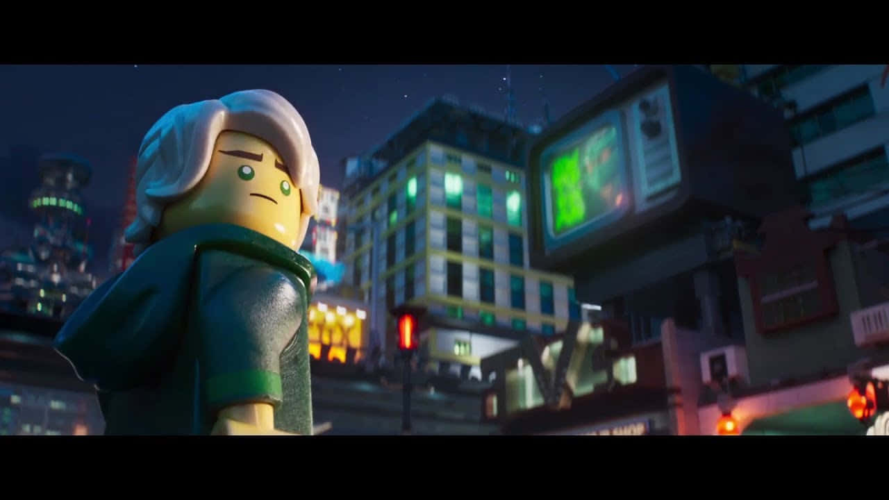 Lloyd Walking At Night The Lego Ninjago Movie Wallpaper