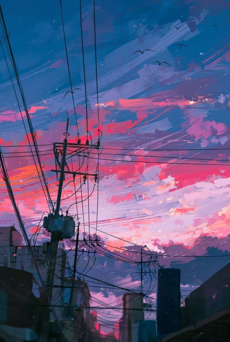 Tranquil Lo-Fi Night in the City Wallpaper