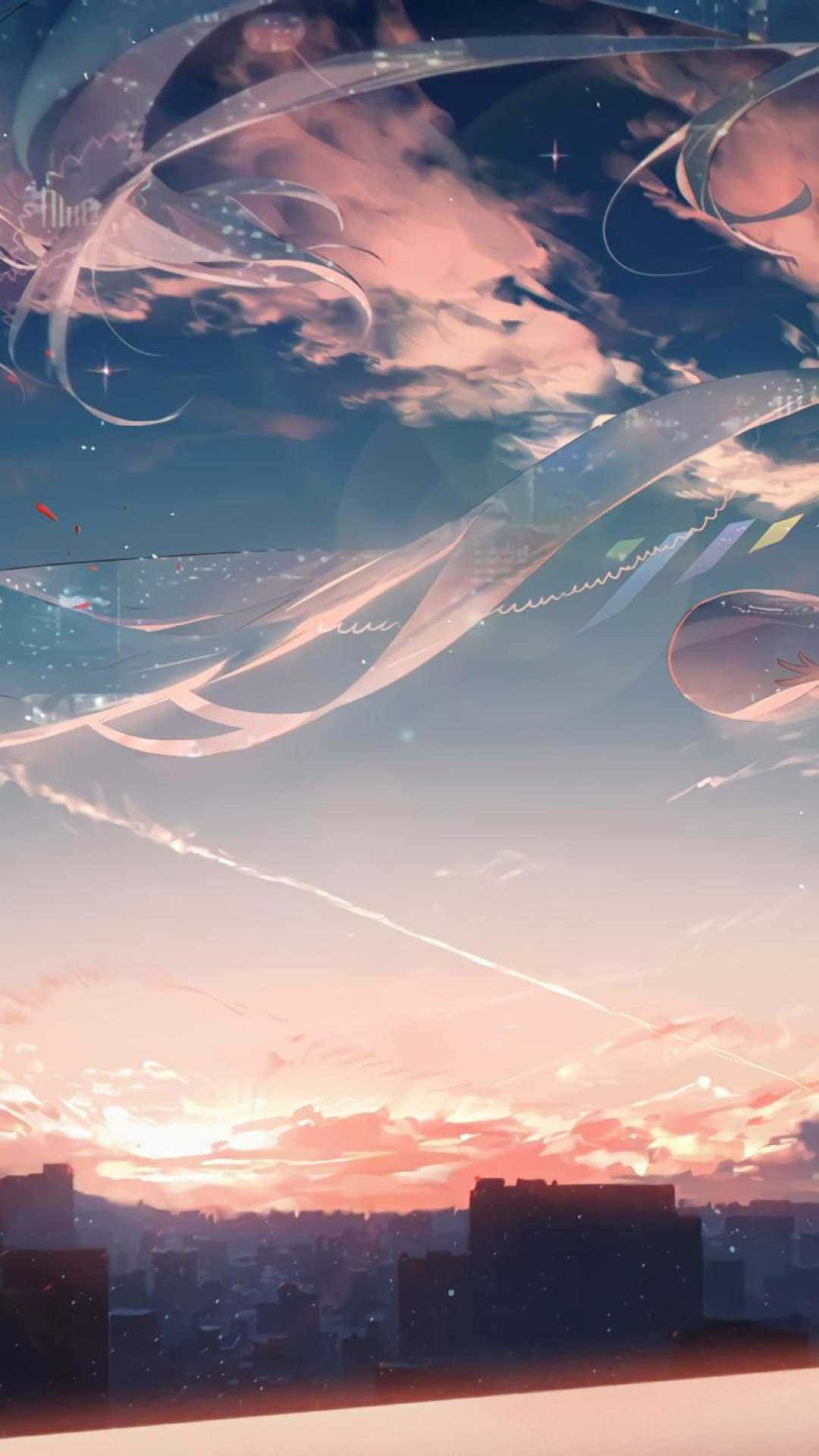 Ritmoslo-fi Relajantes Y Visuales Vibrantes De Anime Fondo de pantalla
