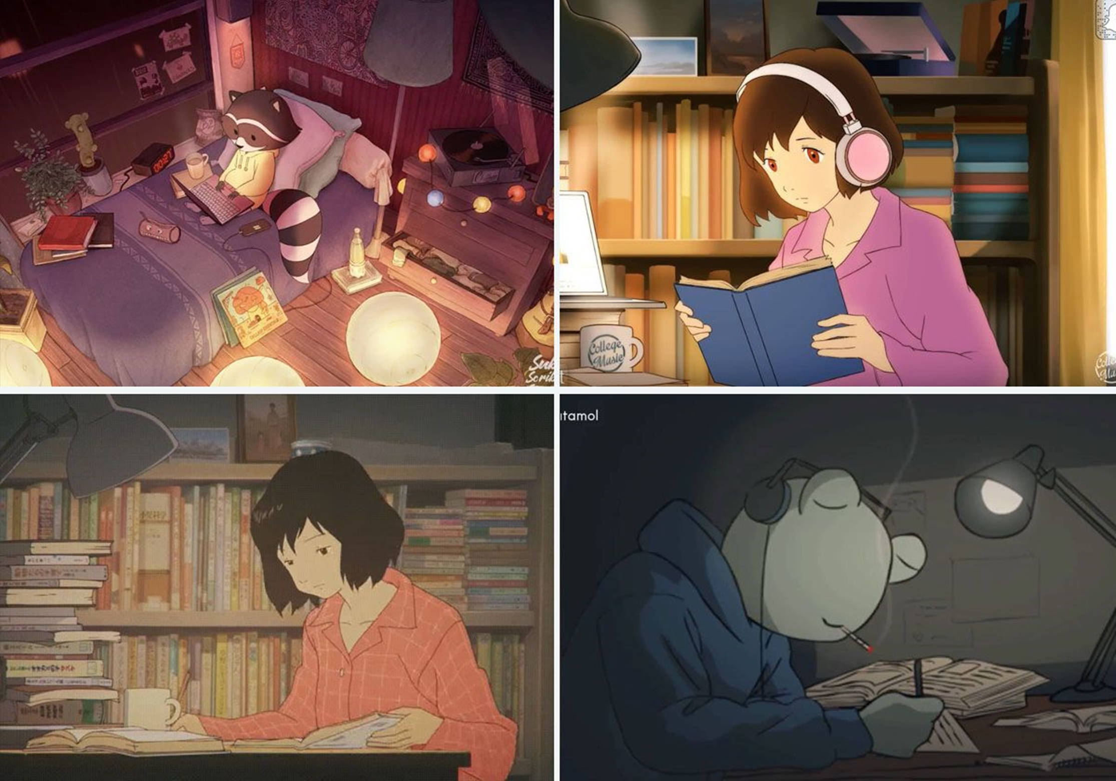 Lo Fi Anime Ghibli Characters Collage Picture