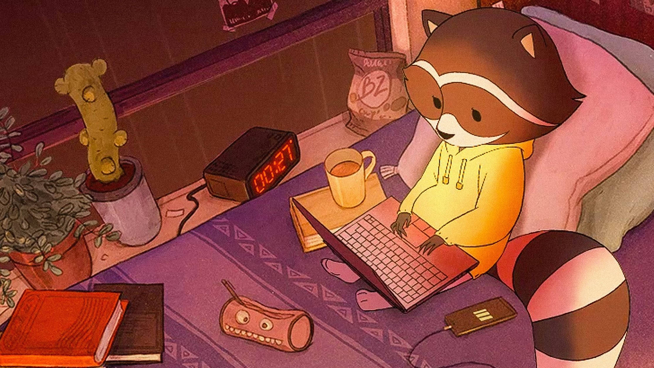 Lo Fi Anime Studying Ghibli Raccoon Picture