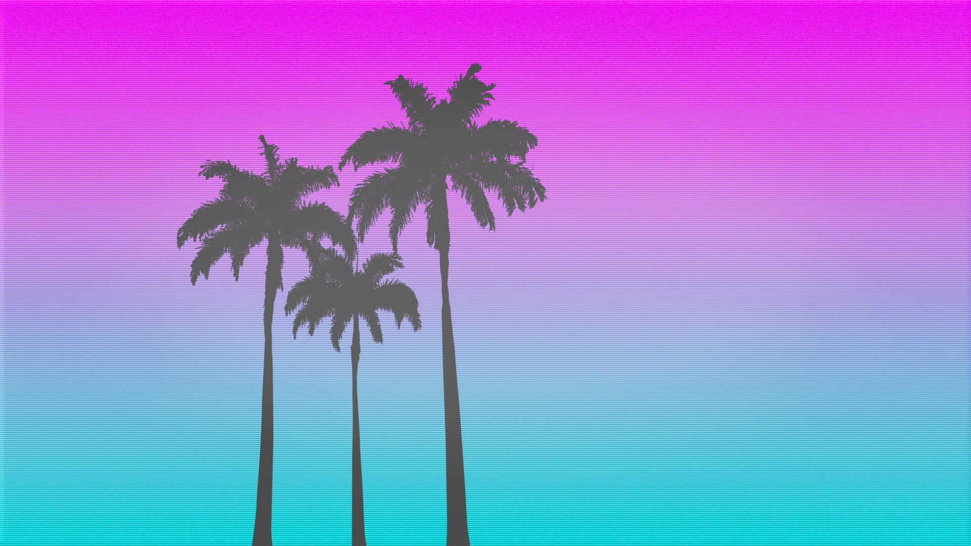 Palm Trees On A Blue And Purple Background Wallpaper