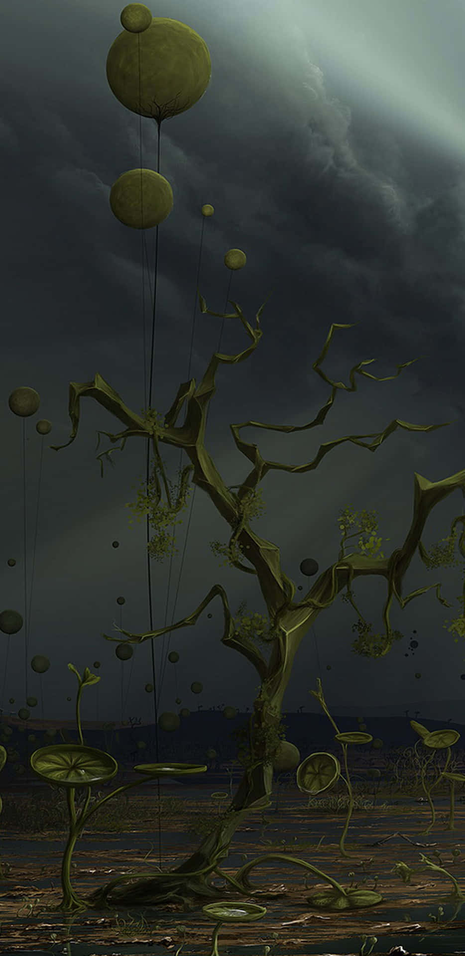 Surreal Hopeless Tree Lo-Fi Art Wallpaper