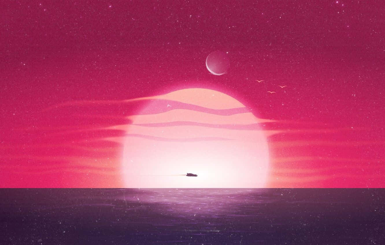 Alien Planet Lo Fi Desktop Wallpaper