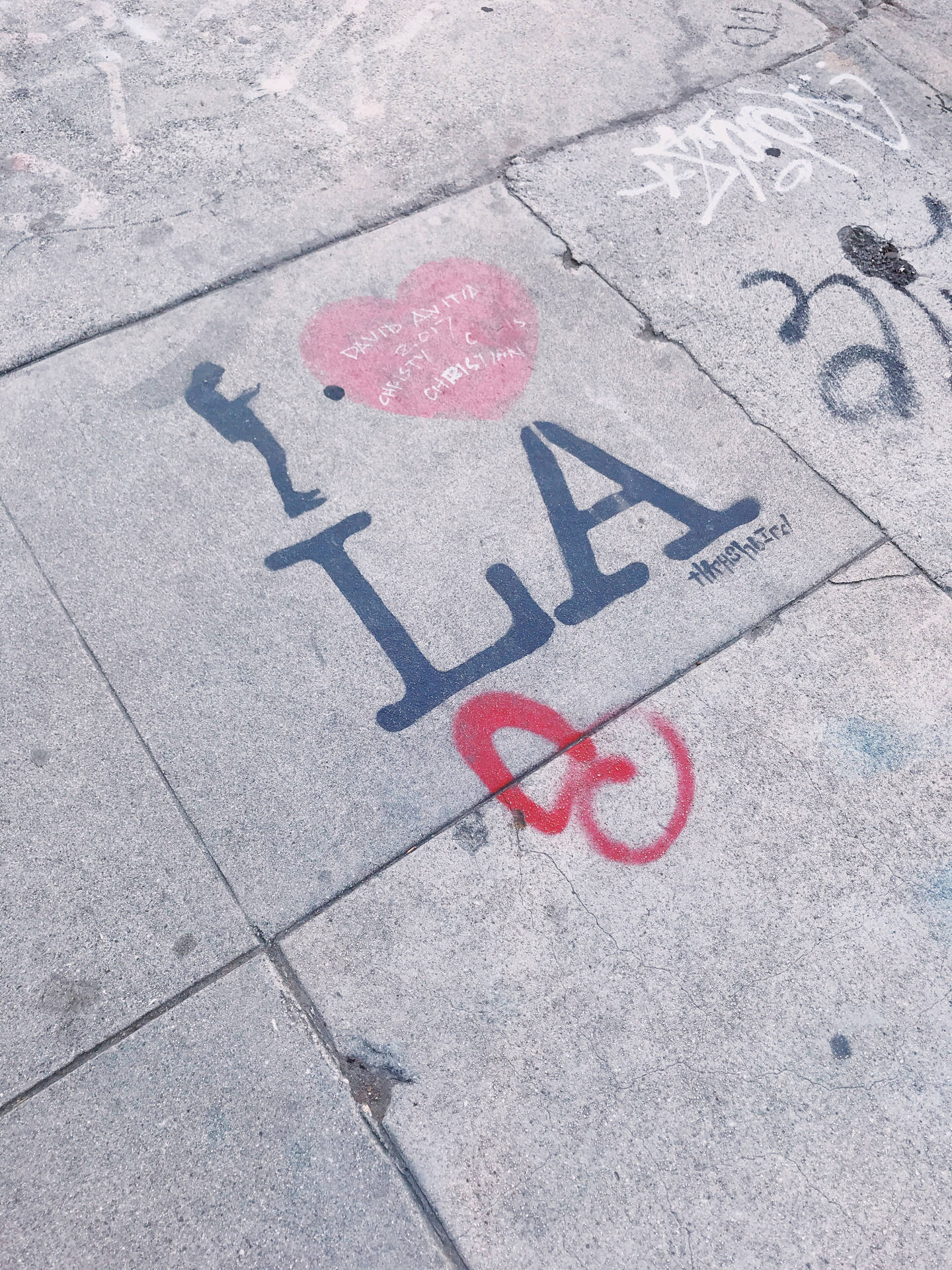 Lo Fi La Graffiti On Pavement