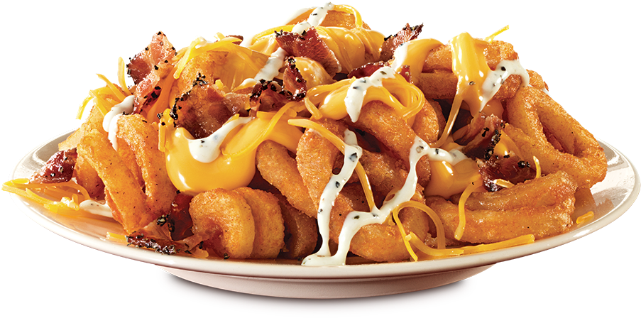 Loaded Curly Fries Delicious Snack.png PNG