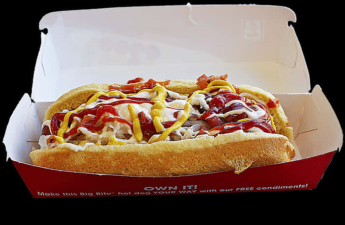 Loaded Hot Dogin Box PNG