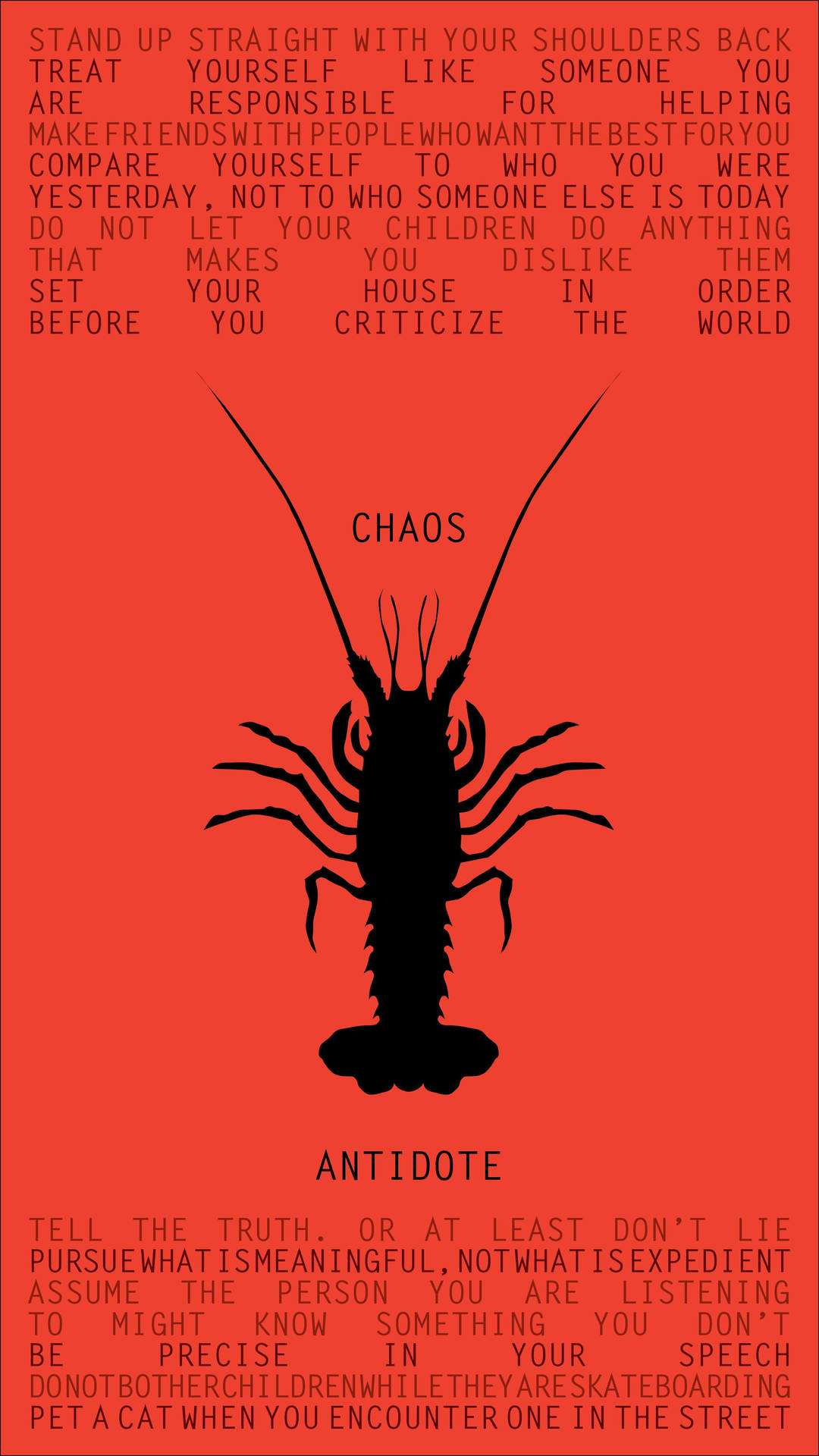 Lobster Poster Illustration With Text Wallpaper