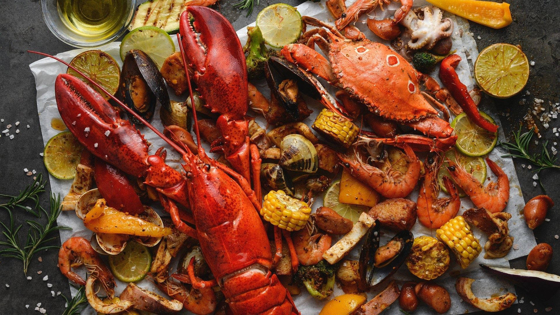 Lobster With Crabs And Corn