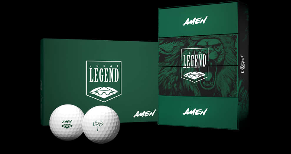 Local Legend Golf Balls Packaging PNG