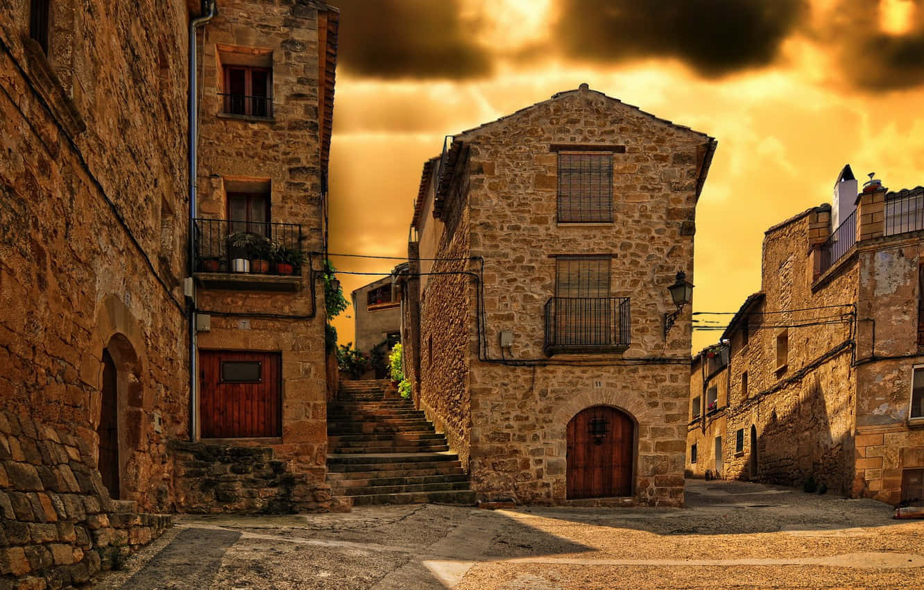 Local Stone Houses Wallpaper