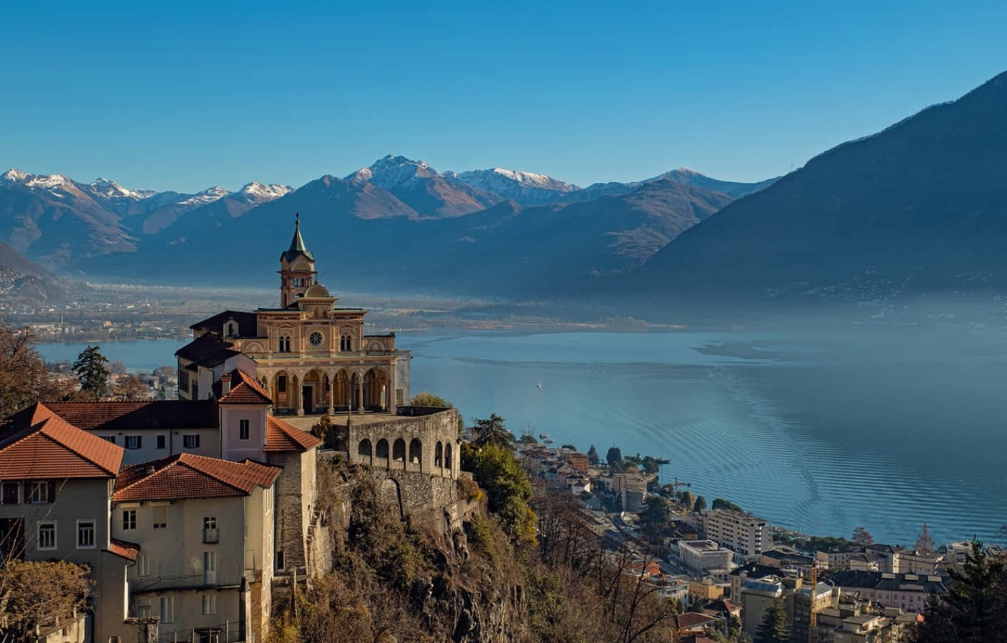 Download Locarno Lake Maggiore View Wallpaper | Wallpapers.com