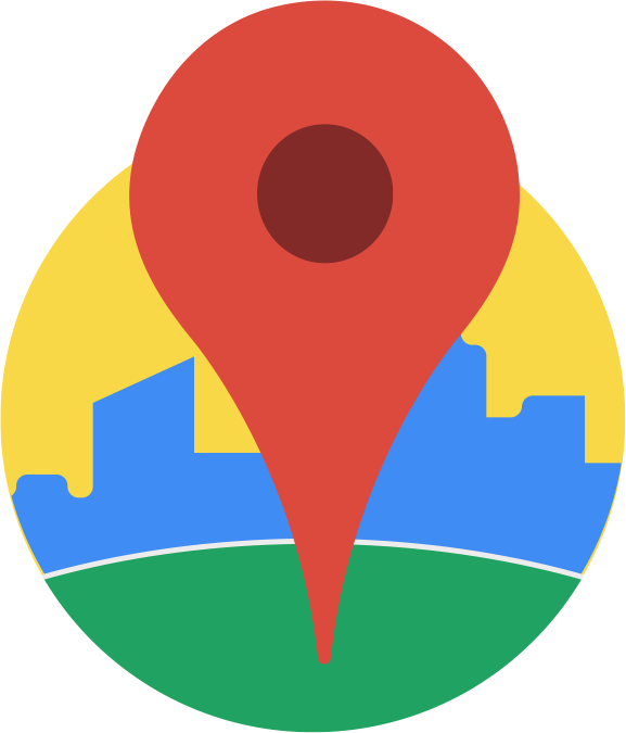 Location Pin Iconon Colorful Background PNG