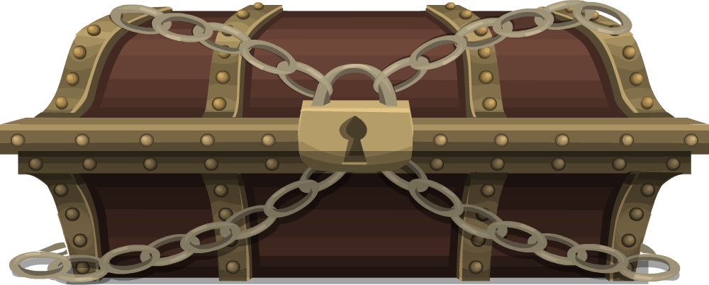 Locked Treasure Chestwith Chains PNG