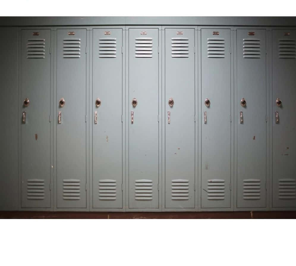 A Row Of Lockers In A Dark Room