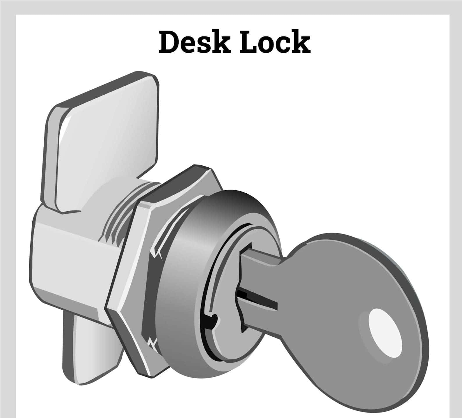 A Desk Lock With A Key
