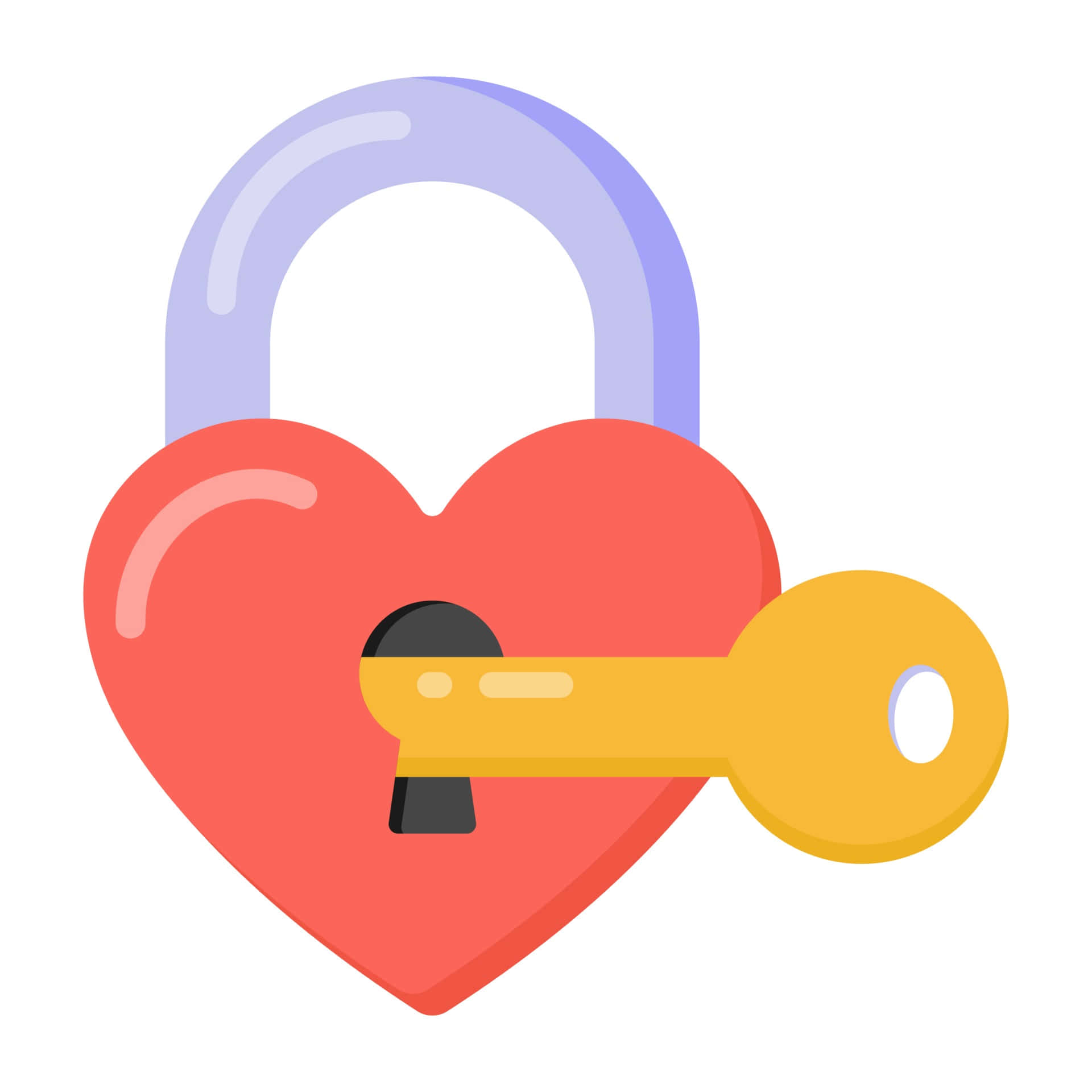 A Heart With A Key And Lock