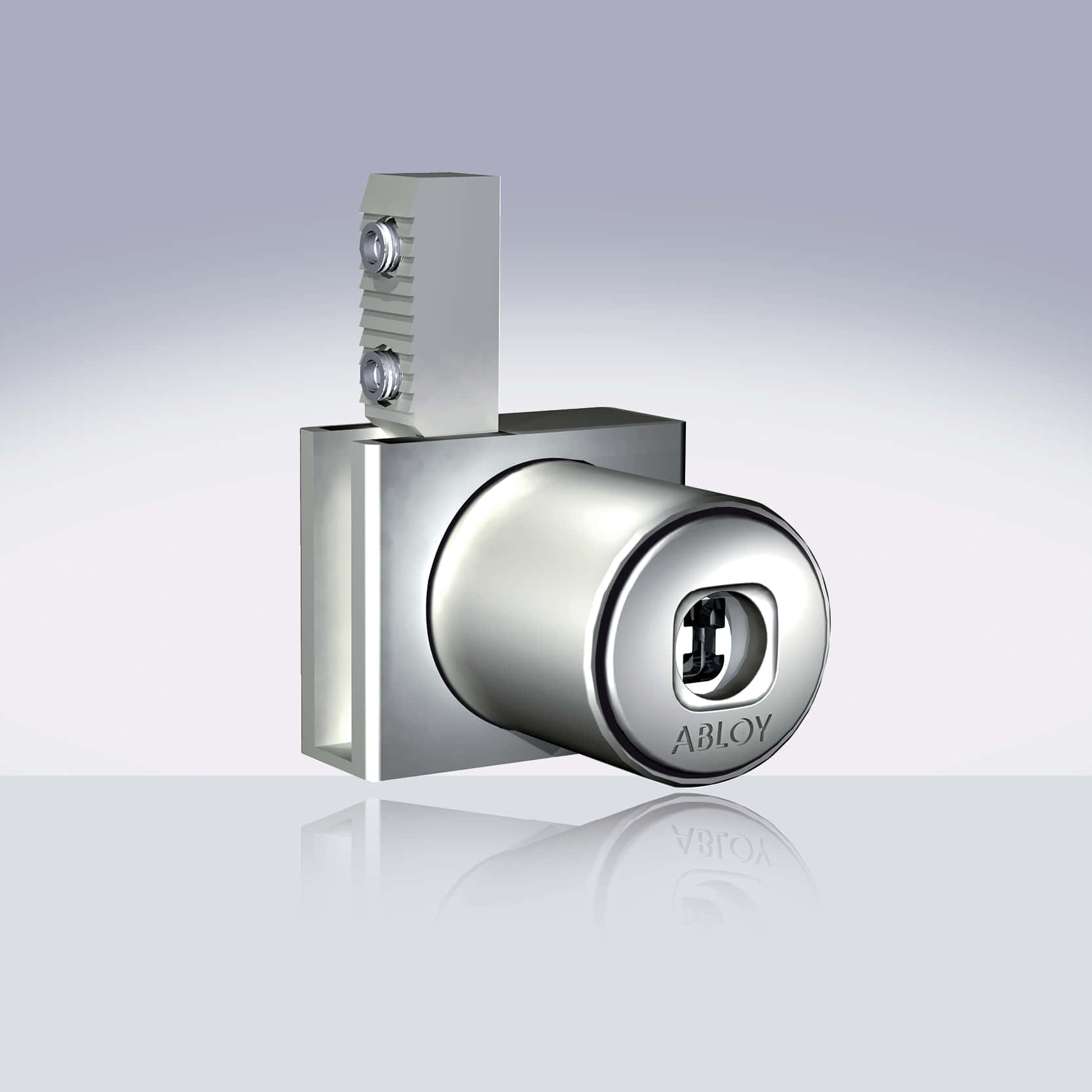 A Stainless Steel Door Lock With A Key