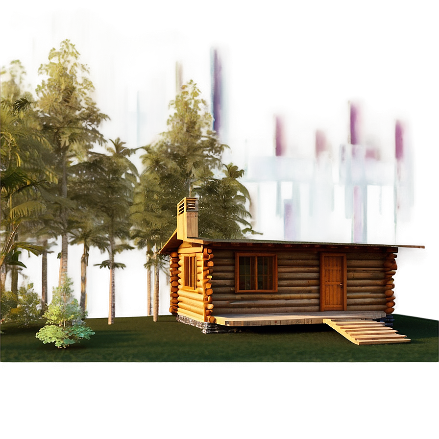 Log Cabin By The Lake Png 06122024 PNG