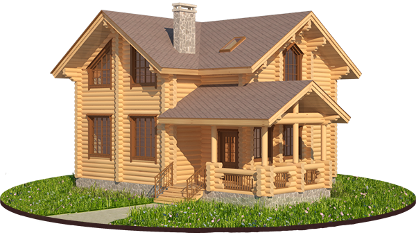 Log Cabin Home Design PNG