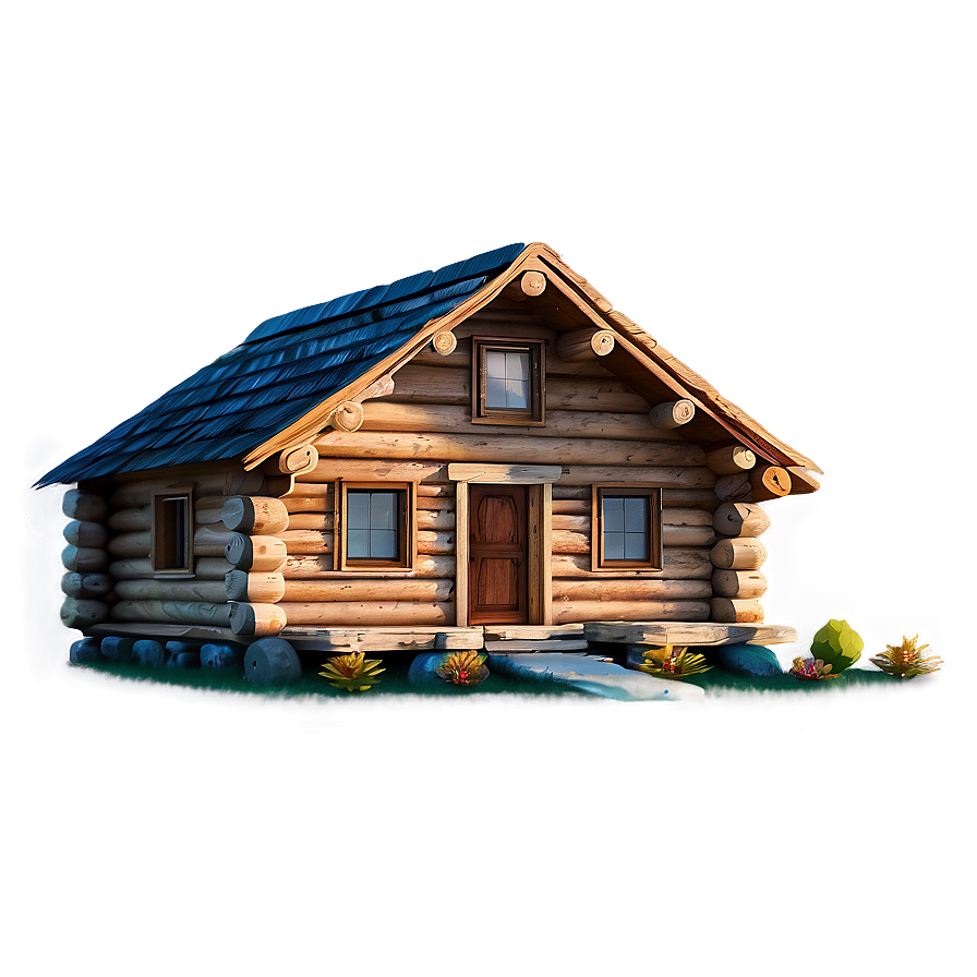 Log Cabin In Autumn Png Qtx PNG