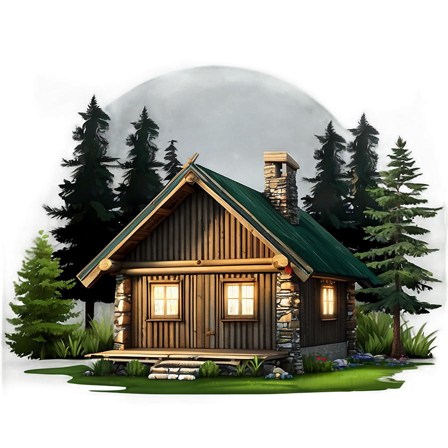 Log Cabin In The Woods Png Jns4 PNG
