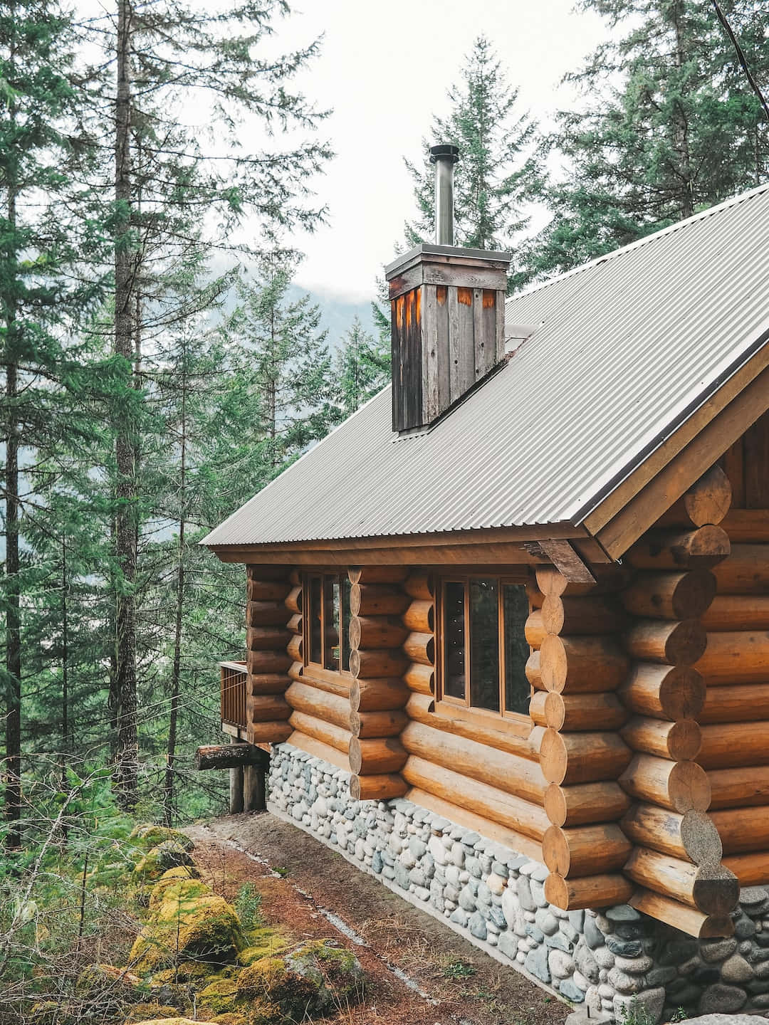 Rustic Log Cabin in the Woods
