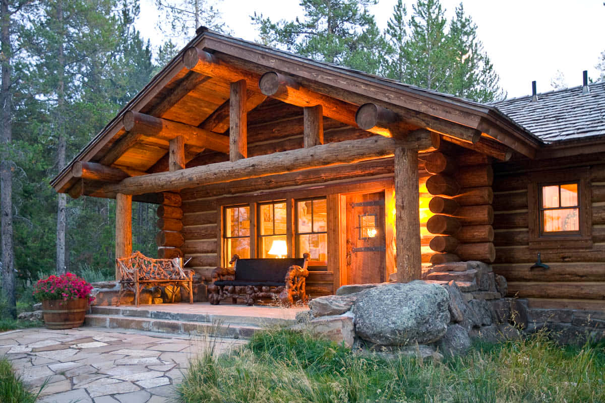 A Peaceful Log Cabin Smack In Between Nature and Comfort