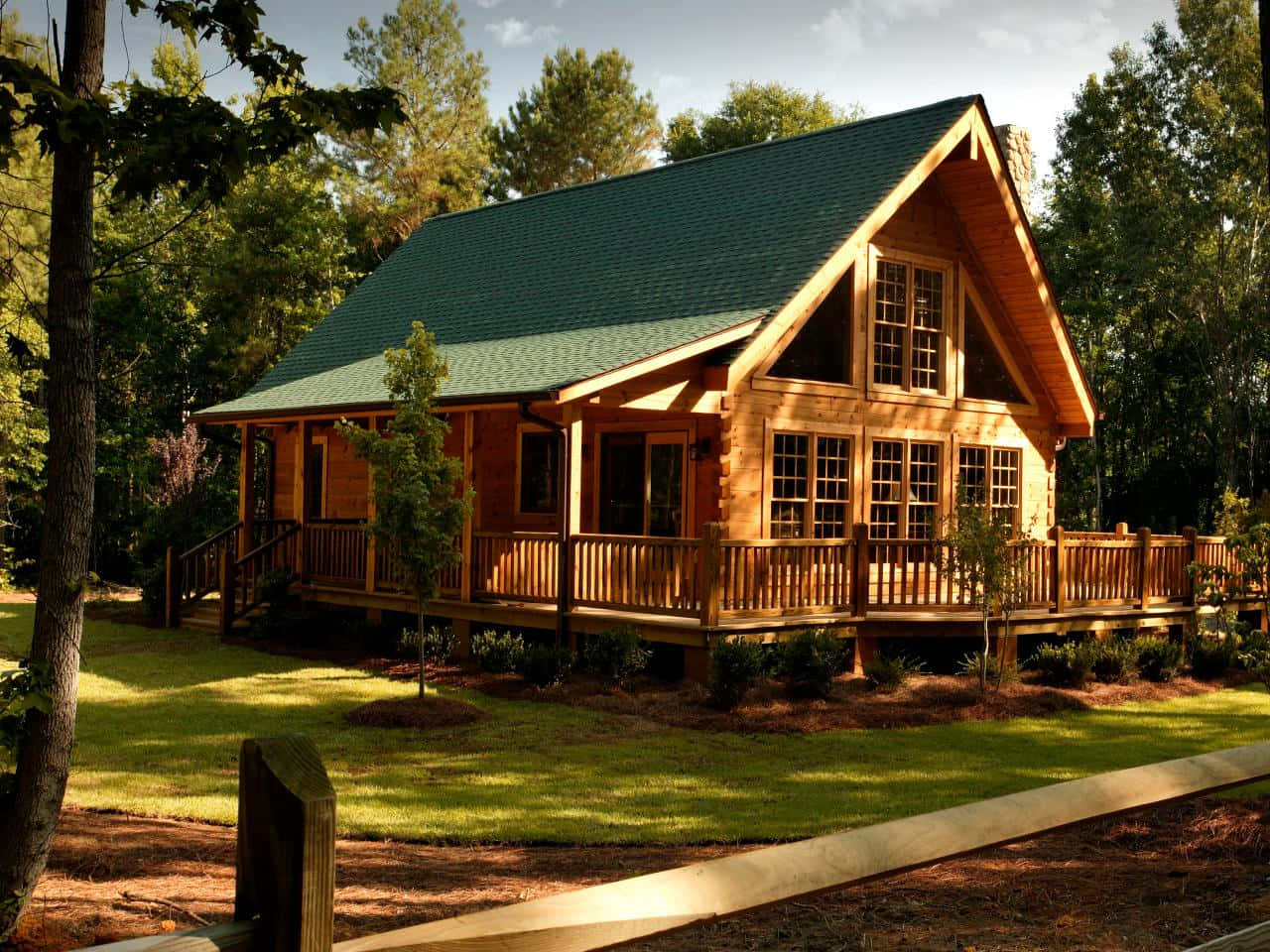 Enjoy the View from This Rustic Log Cabin
