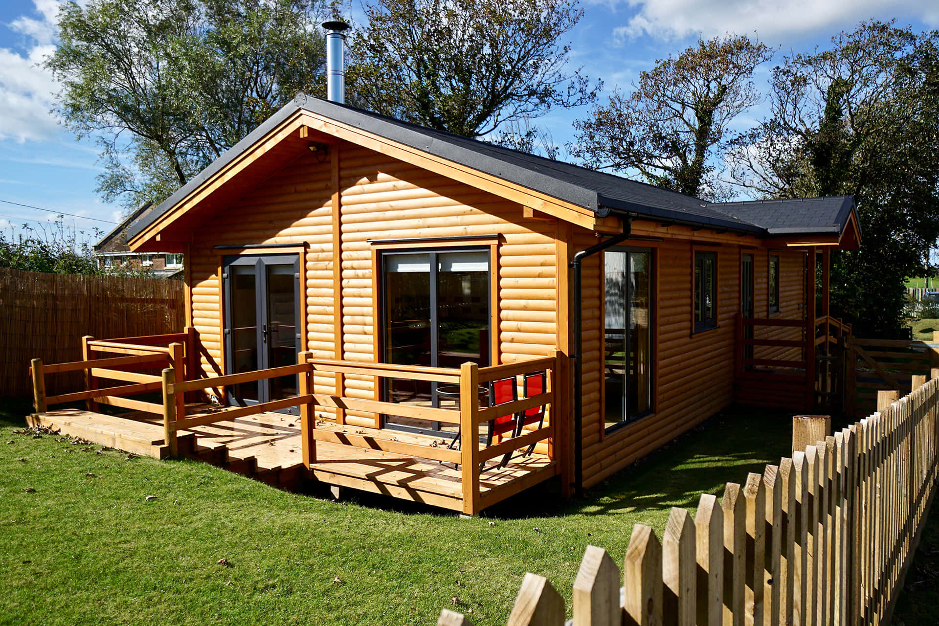 The Peaceful Log Cabin in the Woods