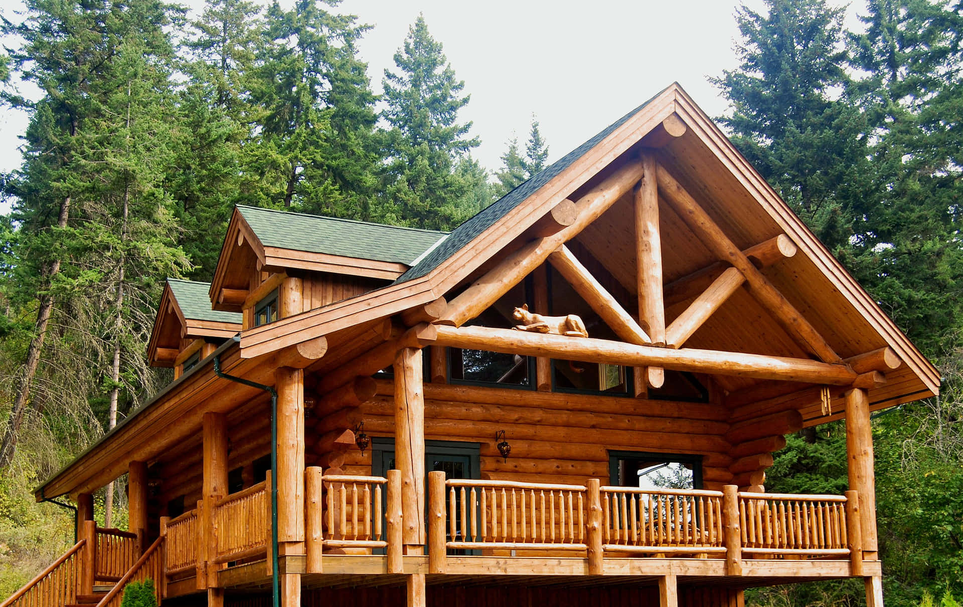 Discover a world of peace and comfort in a serene log cabin setting