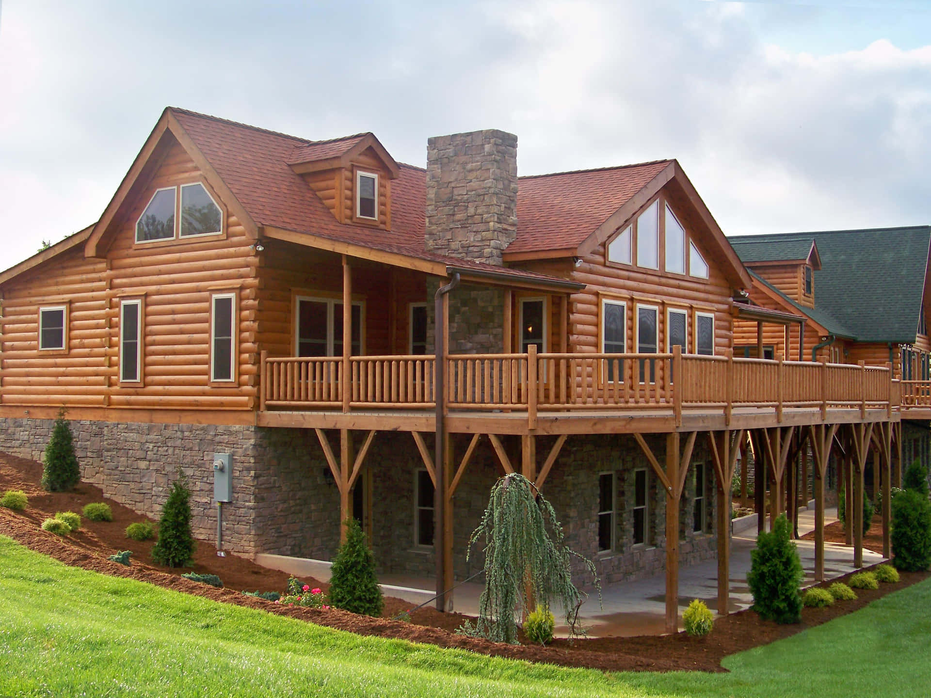 Enjoy a stay at a traditional log cabin