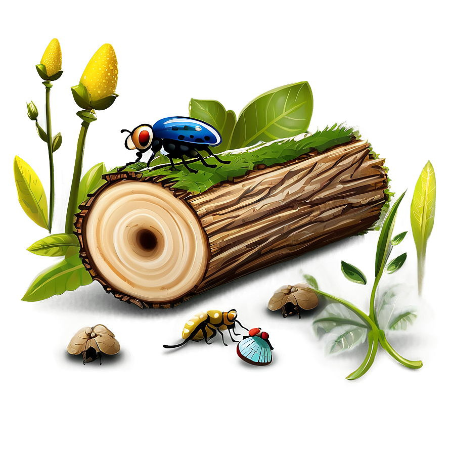 Log With Insects Png 43 PNG