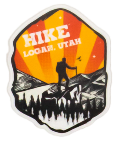 Logan Utah Hiking Sticker PNG